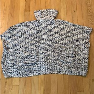 Poncho w/ turtleneck